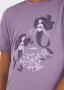 Camiseta Feminina Infantil Manga Curta Thermodry Sereia - Lilas