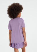 Camiseta Feminina Infantil Manga Curta Thermodry Sereia - Lilas