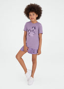 Camiseta Feminina Infantil Manga Curta Thermodry Sereia - Lilas
